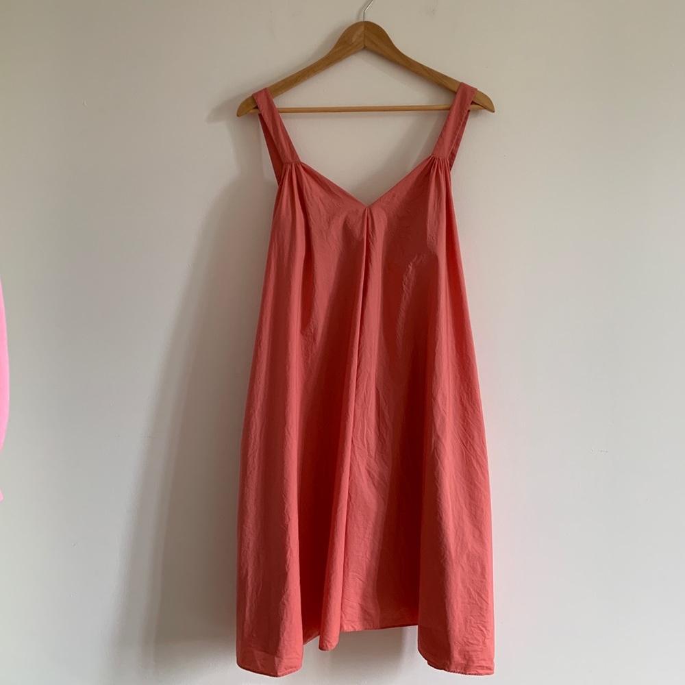COS cotton salmon pink summer dress